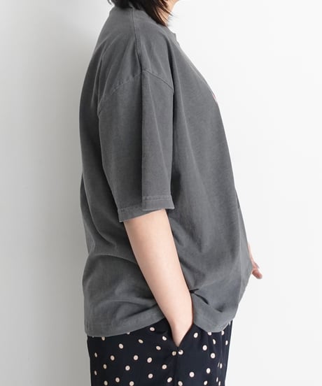 i c h i  251055  "Libre Comme l'Air" Flower Bloom Pigment Over T Shirt / 2 COLORS