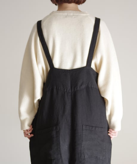 【 ONLINE LIMITED 】i c h i  250122  Linen Salopette / 2 COLORS