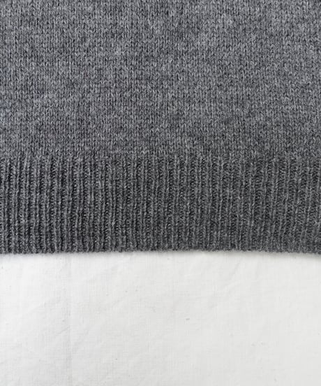 i c h i  250467・250468  Shetland Wool Knit Pullover / GRAY “OUI!”・ IVORY “NON!”