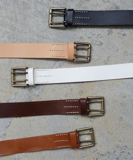 【 ONLINE LIMITED 】ichiAntiquités 500000 Leather Belt / E : NATURAL