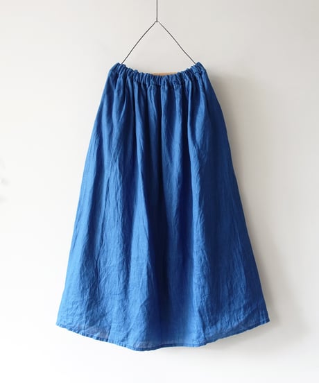 ichiAntiquités 1100922 INDIGO Linen Skirt / 2 COLORS
