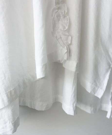 i c h i  251213  Denim Frill Shirt / 2 COLORS
