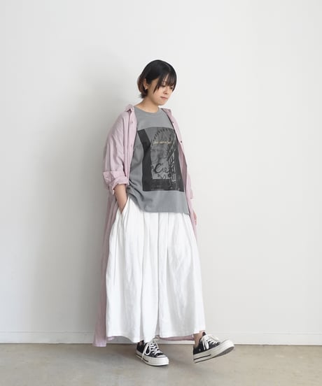 i c h i  250149  "Libre Comme l'Air" Ferris Wheel Pigment Over T Shirt / 2 COLORS
