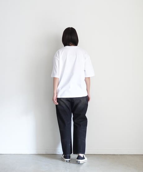 i c h i  241230 Denim Sarrouel Pants / D : BLACK・2 SIZE