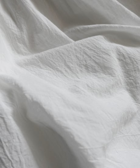 i c h i  251217  Cotton Gather Skirt / A : WHITE