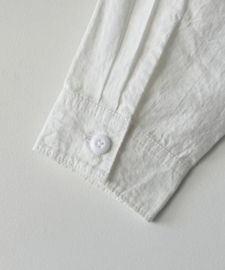 i c h i  251038 Ripstop Cotton Shirt Jacket / A : WHITE