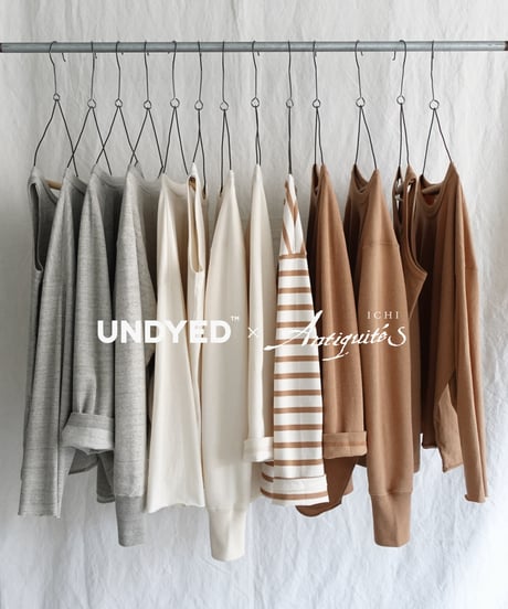 “UNDYED × Antiquités” 1000955 UNDYED Waffle Raglan Pullover / 3 COLORS