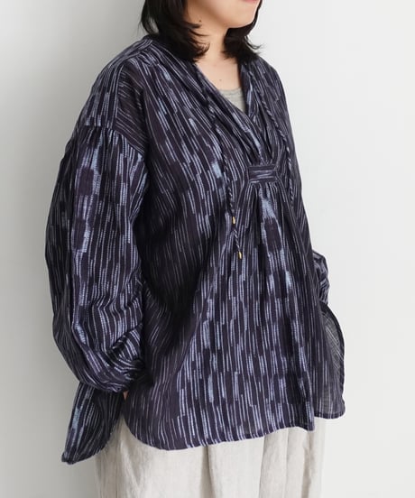ichiAntiquités 1100940 INDIA TIE DYE Gather Shirt / 2 COLORS