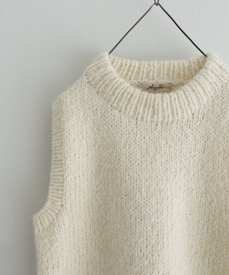 ichiAntiquités 1000387 PERU Hand Knit Wool SURI Alpaca Vest / 2 COLORS
