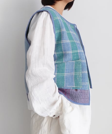 【ONLINE LIMITED】ichiAntiquités 1001136 Vintage Ralli Quilt Vest / 3 COLORS