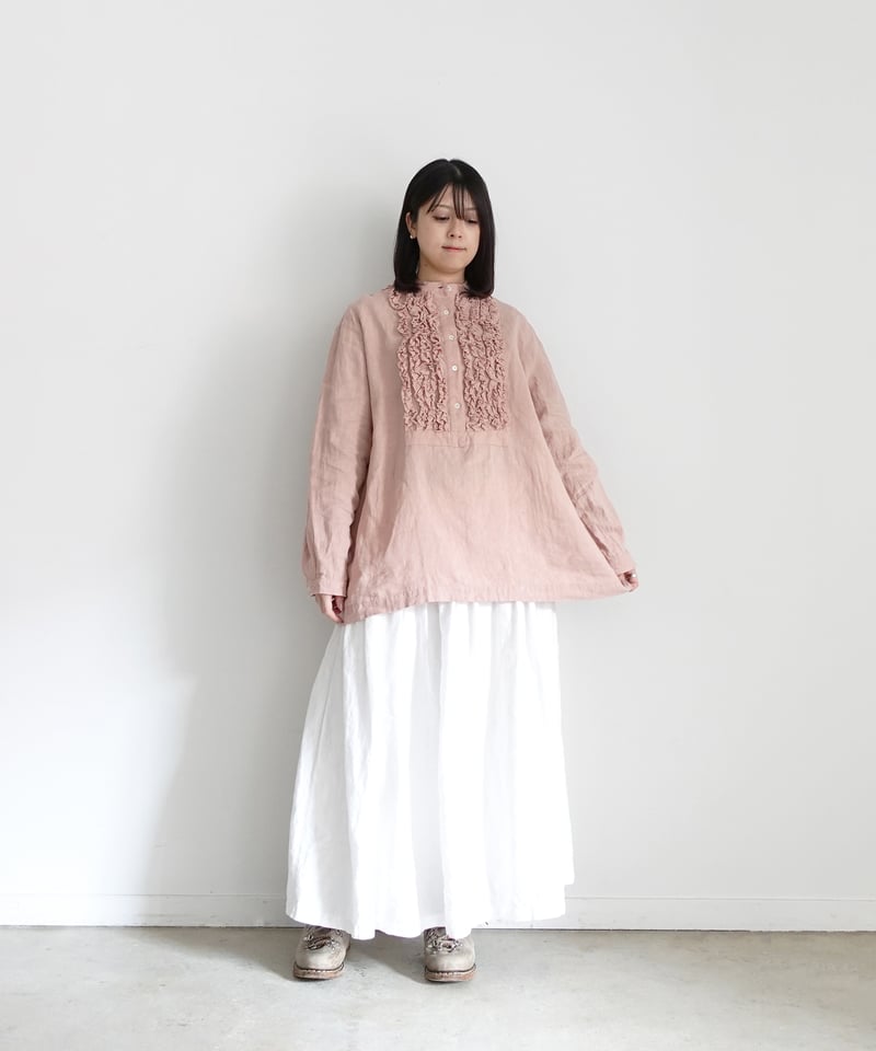ichiAntiquités 1100929 Linen Frill Blouse / 3