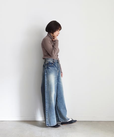 新品未使用　ichi antique'sワッフル　カットソー　インディゴ　藍染 新品未使用 ichi antique'sワッフル カットソー インディゴ 藍染