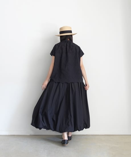 i c h i  250424  Cotton Balloon Skirt / 2 COLORS