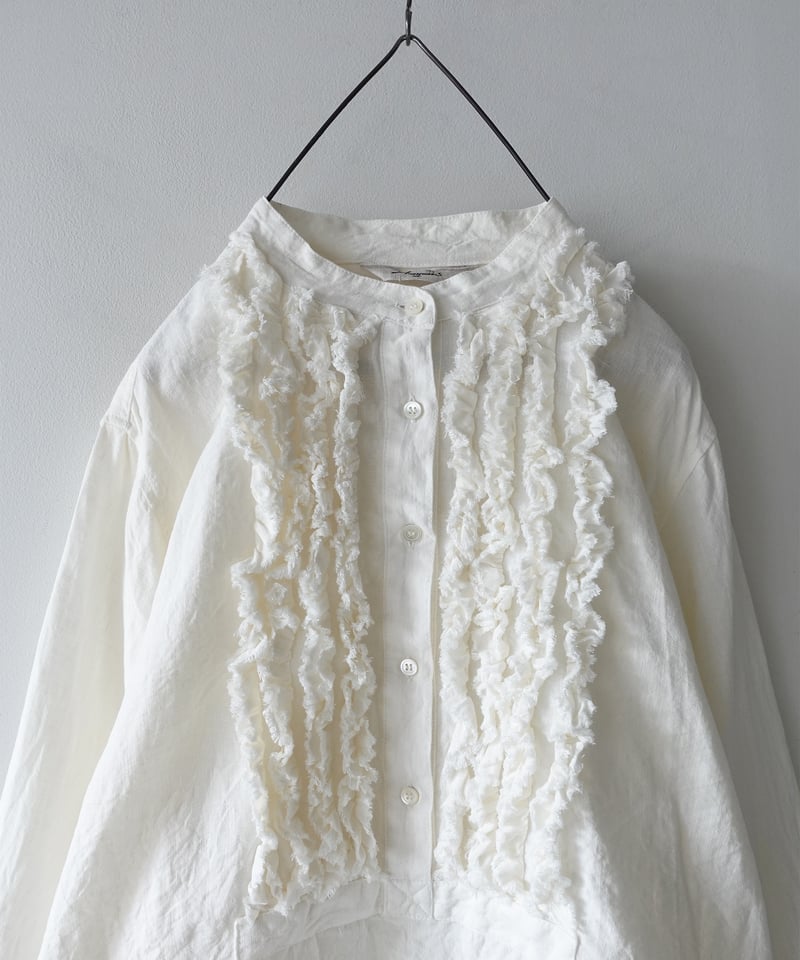 ichiAntiquités 1100929 Linen Frill Blouse / 3