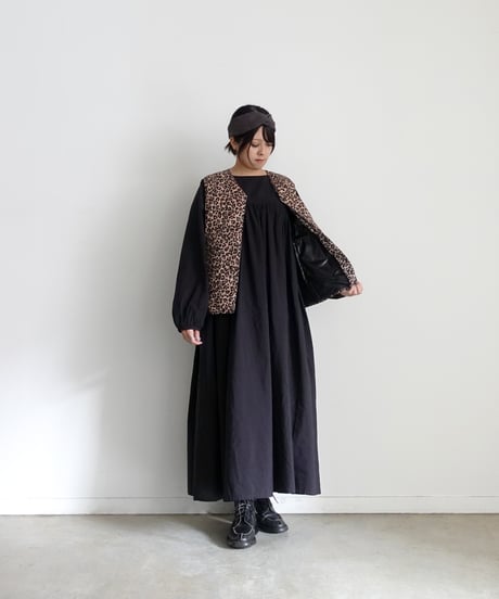 【 LIMITED COLLAB 】"i c h i × TAION" 250471 Knit Cardigan + Leopard Inner Down Vest  / 2 COLORS