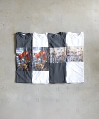 i c h i  251055  "Libre Comme l'Air" Flower Bloom Pigment Over T Shirt / 2 COLORS