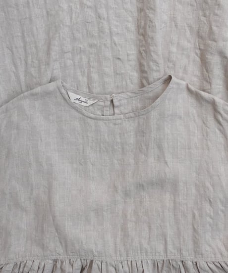ichiAntiquités 1101109 Linen Cotton Gingham Check Dress / 2 COLORS