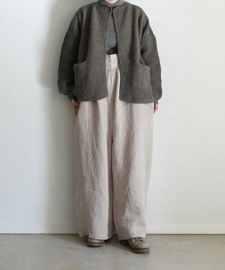 【 ONLINE LIMITED 】i c h i  250122  Linen Salopette / 2 COLORS