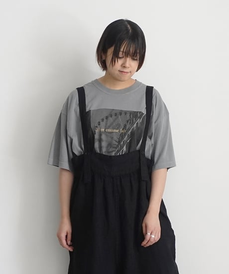 i c h i  250149  "Libre Comme l'Air" Ferris Wheel Pigment Over T Shirt / 2 COLORS