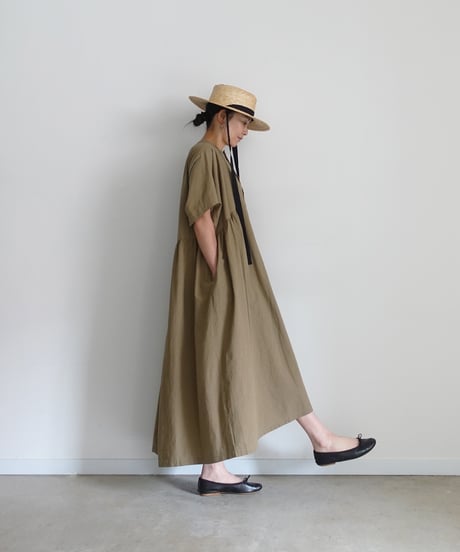 ichi Antiquités 1101105 Cotton Linen Atelier Dress / 2 COLORS