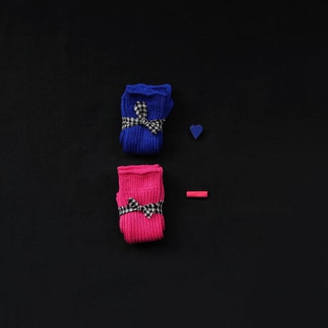【ONLINE LIMITED COLOR】LOITER L019 Linen Color Rib Socks / PINK
