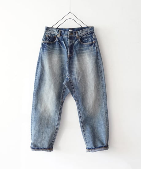 i c h i  241230 Denim Sarrouel Pants / A : LIGHT・2 SIZE