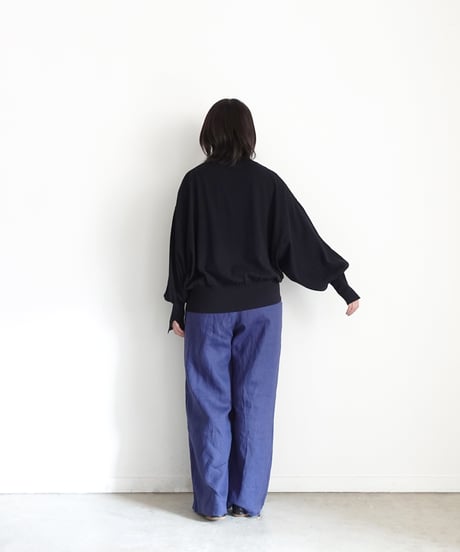 i c h i  251073 Slit Cuff Cotton Knit Pullover / 3 COLORS