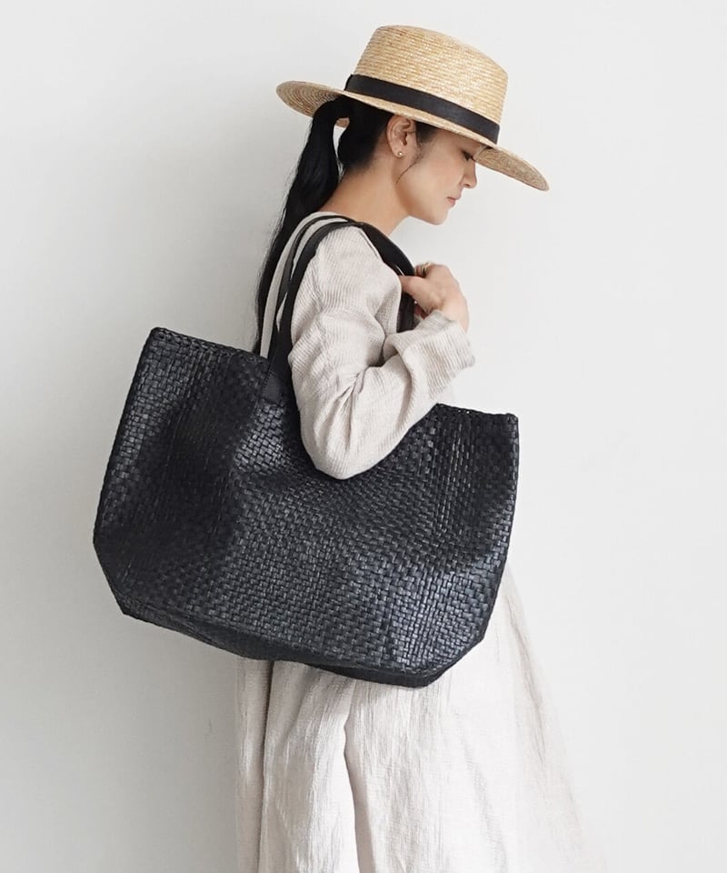 KYUCA KY0336 Soft Leather Mesh Big Tote / 2 C...