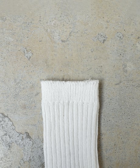 LOITER L019 Linen Color Rib Socks / 3 COLORS : WHITE・YELLOW・RED