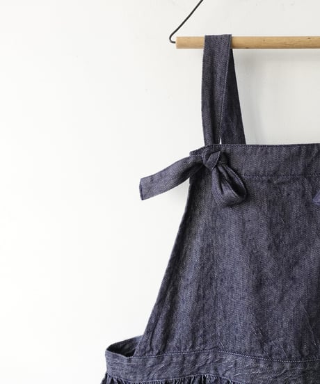 ichiAntiquités 1100934 Linen Cotton Denim Apron Dress / 2 COLORS