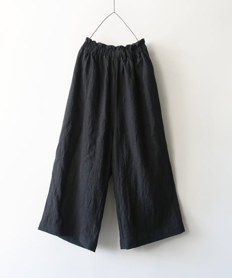 ichiAntiquités 801134  Vintage Linen Relax Pants / C : BLACK