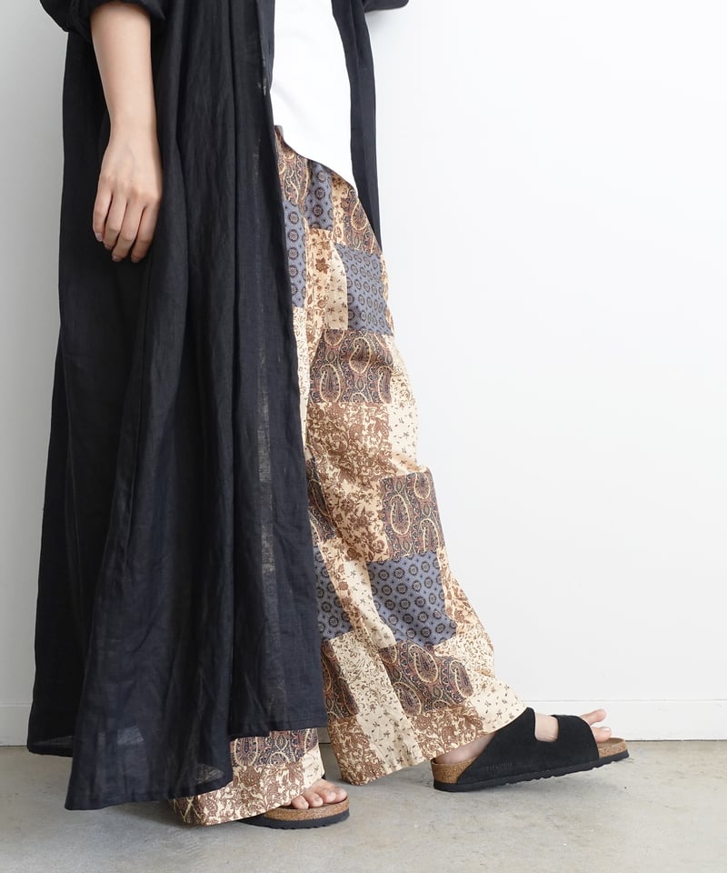 アンティーク調パッチワーク襤褸ゆったり男女通用パンツ アンティーク調パッチワーク襤褸ゆったり男女通用パンツ 楽天