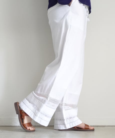 ichiAntiquités 1100936 INDIA Cotton Lace Pants  / 2 COLORS
