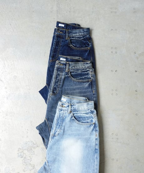 i c h i  241230 Denim Sarrouel Pants / B : DARK・2 SIZE