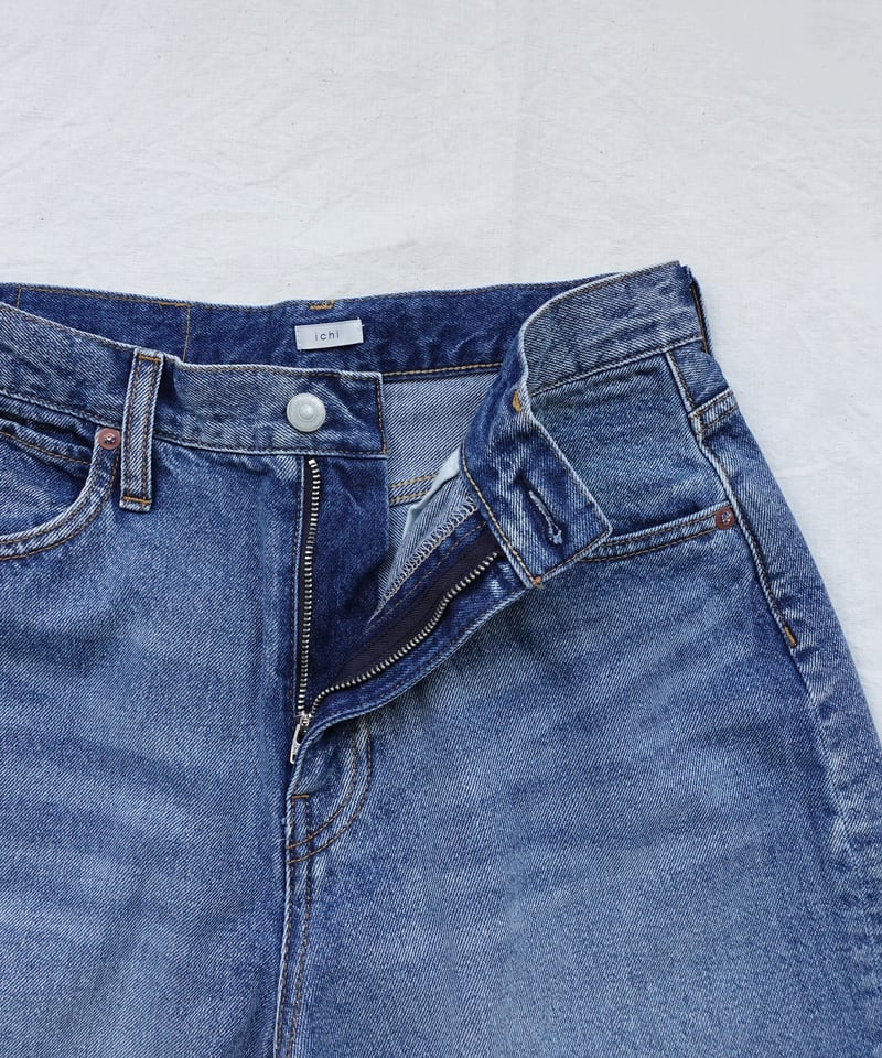 【お値下げ】ichi デニムルーブ5ポケットパンツ インディゴ L ¥15400 お値下げ】ichi デニムルーブ5ポケットパンツ インディゴ L