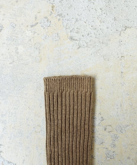 LOITER L019 Linen Color Rib Socks / 2 COLORS : COFFEE・BLACK