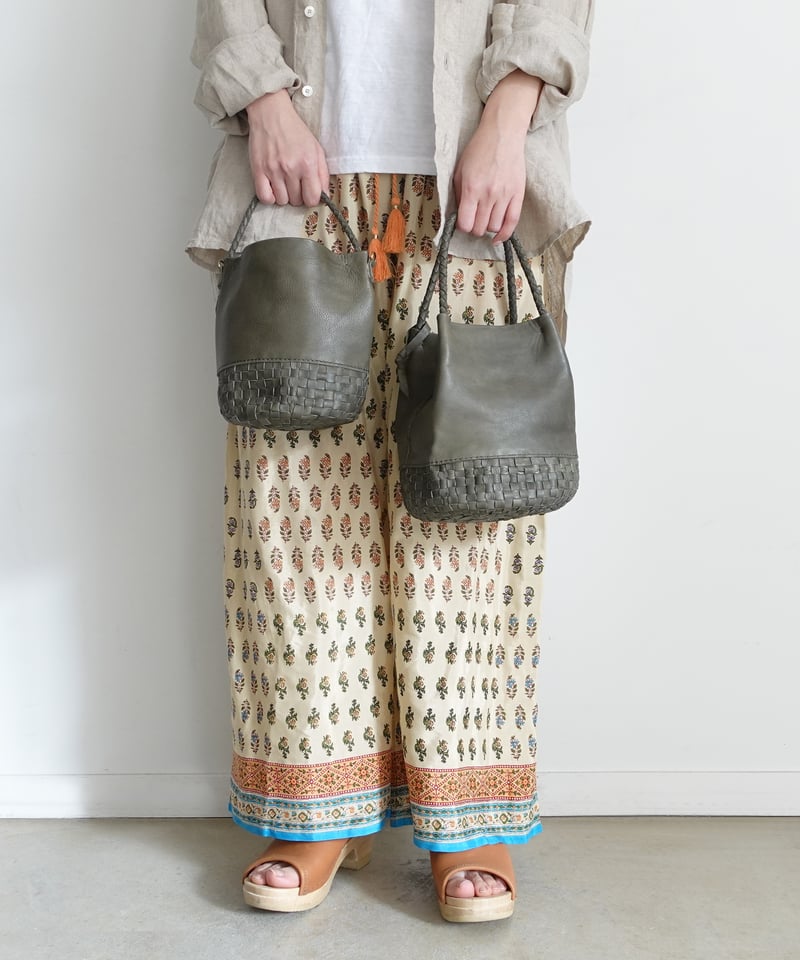 KYUCA KY0351 Leather Medium Basket / 3COLORS