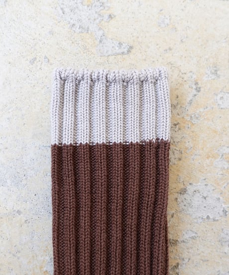 LOITER  L043  Organic Cotton Two Tone Socks / 6 COLORS