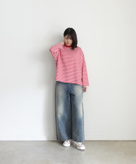 i c h i  230430  DENIM Wide Pants / A : LIGHT・2 size
