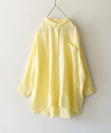 i c h i 251209 Relax Linen Shirt / 5 COLORS : WHITE・YELLOW・PINK