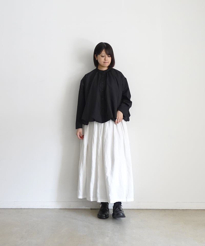 ⭐️ カラーブラック⭐️PRY Balloon-sleeve Sweatshirt i c h i 250422 Cotton Balloon Shirt / D : BLAC