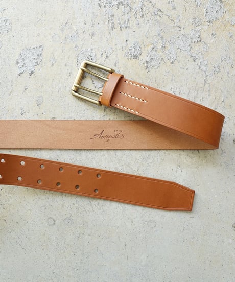 ichiAntiquités 500000 Leather Belt / A : BROWN