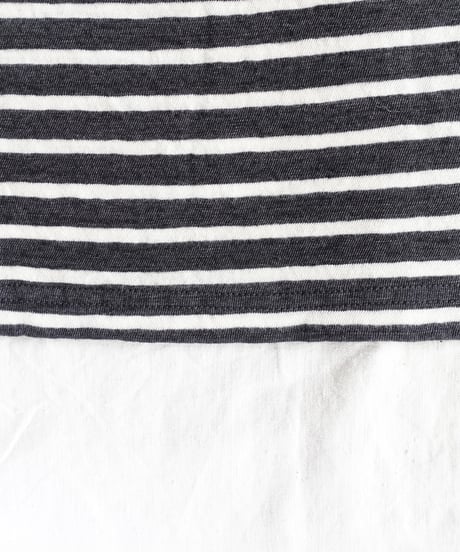 ichiAntiquités 1100643 Cotton Border Pullover / 2 COLORS