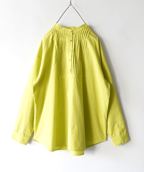 i c h i 250607 Pin Tuck Cotton Shirt / 3 COLORS