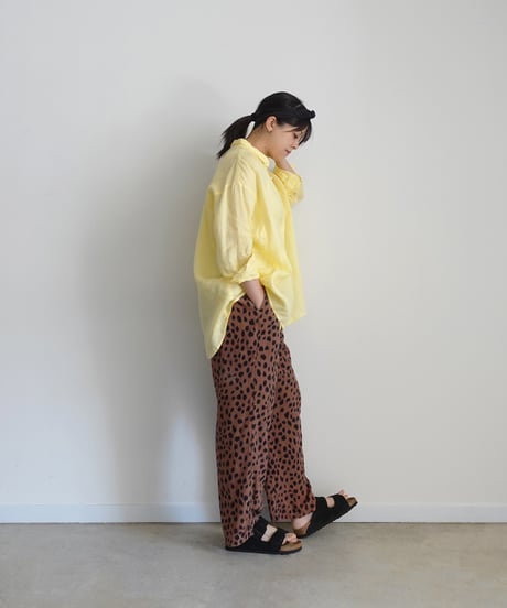 i c h i 251209 Relax Linen Shirt / 5 COLORS : WHITE・YELLOW・PINK