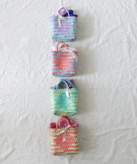 KYUCA  KY0343  Mix Color Plastic Marché Basket / 4 COLORS ( size XS )