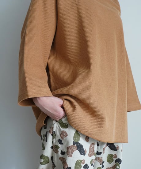 “UNDYED × Antiquités” 1000955 UNDYED Waffle Raglan Pullover / 3 COLORS