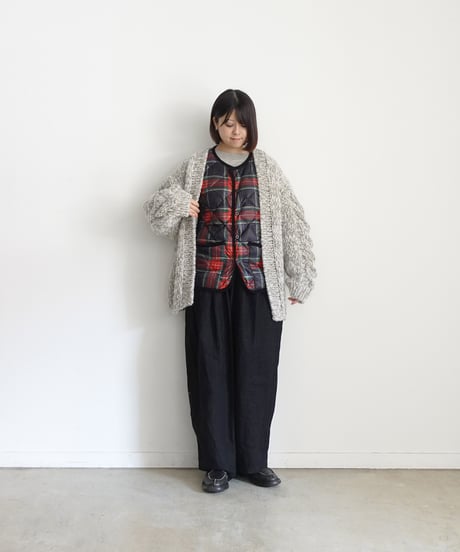 【 LIMITED COLLAB 】ichiAntiquités×TAION 1100365 Inner Down Jacket / BLACK TARTAN