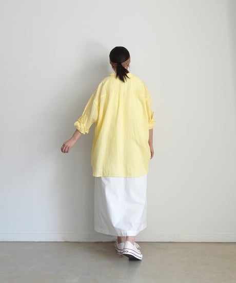 i c h i 251209 Relax Linen Shirt / 5 COLORS : WHITE・YELLOW・PINK