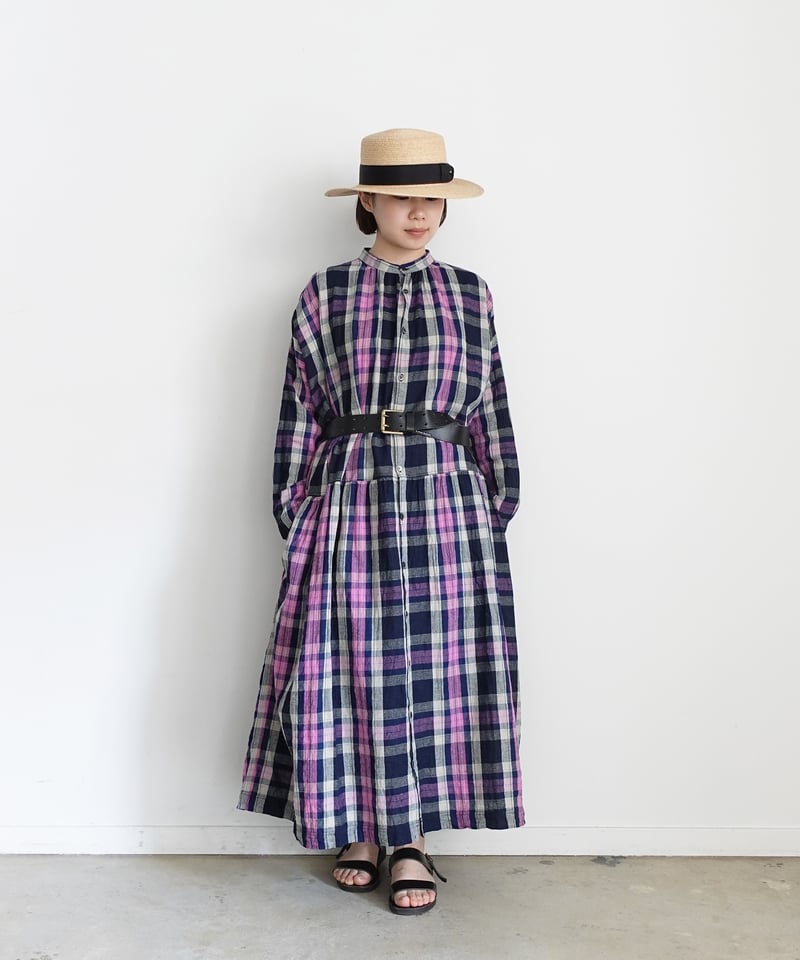 ichiAntiquités 1000916 Linen Cotton Check Shirt
